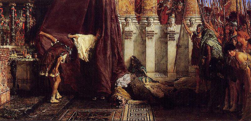 Sir Lawrence Alma-Tadema,OM.RA,RWS Ave, Caesar, Saturnalia